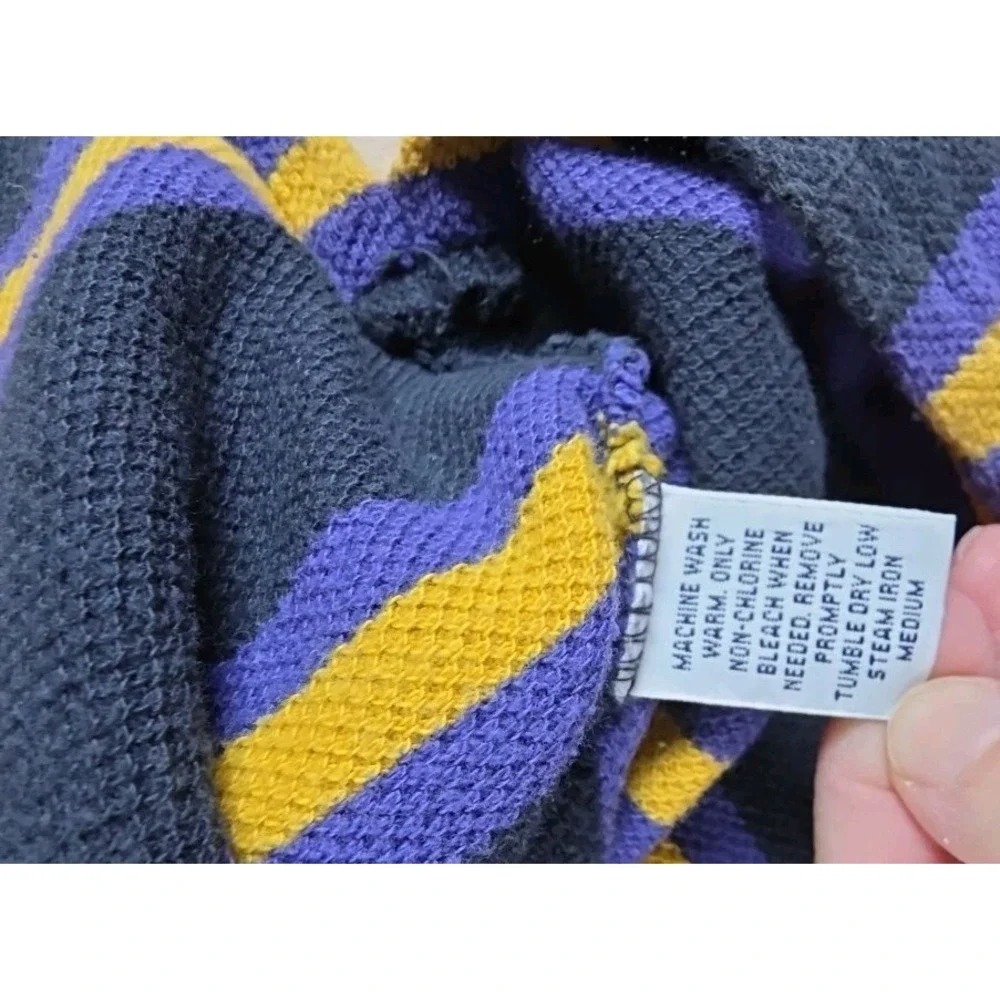 Polo Ralph Lauren Rugby Polo Shirt Yellow, BLACK, PURPLE Striped LOGO 2XL RAVENS